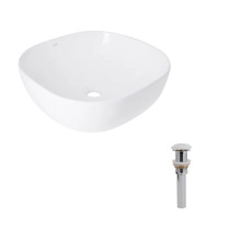 Комплект Qtap Kolibri: Раковина накладная 425x425x140 мм, White, квадратная + Донный клапан Pop-up PU02 Комплект Qtap Kolibri: Раковина накладная 425x425x140 мм, White, квадратная + Донный клапан Pop-up PU02
