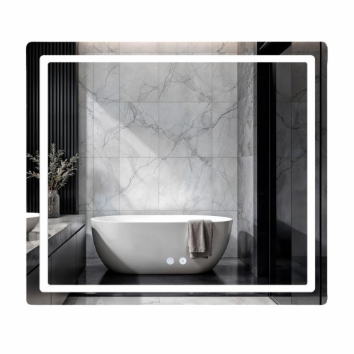 Зеркало Qtap Mideya (MI2) 800х700 с LED-подсветкой Touch, с антизапотеванием, с диммером, рег. яркости QT2078NCF807048476