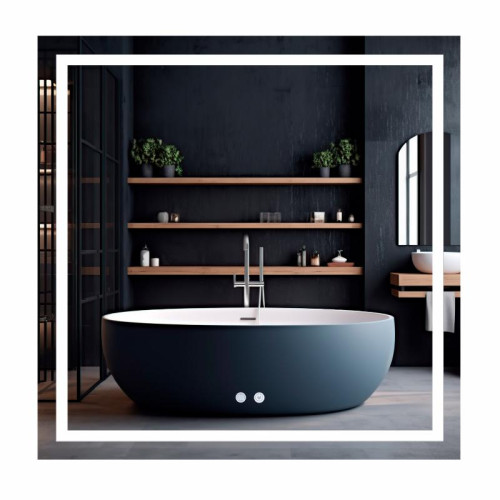 Зеркало Qtap Mideya (MI1) 800x800 с LED-подсветкой Touch, с антизапотеванием, диммером, рег. яркости QT2078NCF808048477