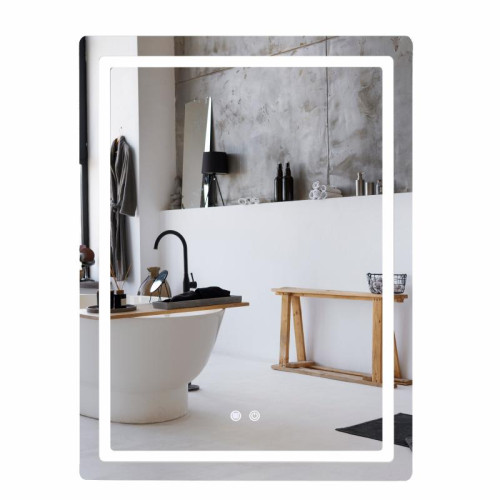 Зеркало Qtap Mideya (MI2) 600х800 с LED-подсветкой Touch, с антизапотеванием, диммером, рег. яркости QT2078F6080