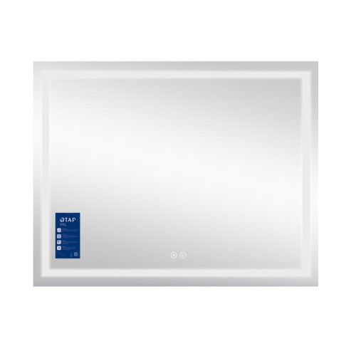 Зеркало Qtap Mideya (MI1) 1000х700 с LED-подсветкой Touch, с антизапотеванием, диммером, рег. яркости QT2078NCF10070