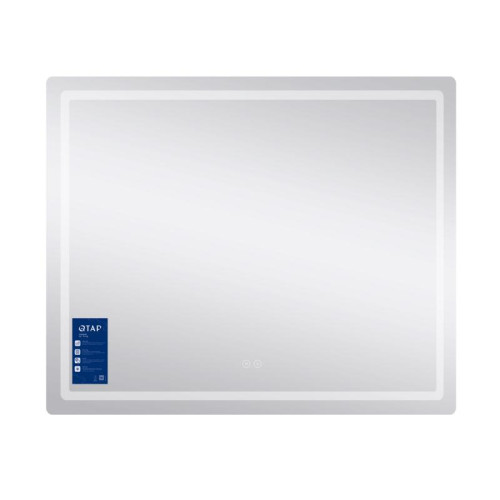 Зеркало Qtap Mideya (MI2) 900х700 с LED-подсветкой Touch, с антизапотеванием, с диммером, рег. яркости QT2078NCF9070
