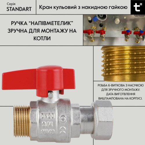 Кран шаровой Thermo Alliance Standart 3/4