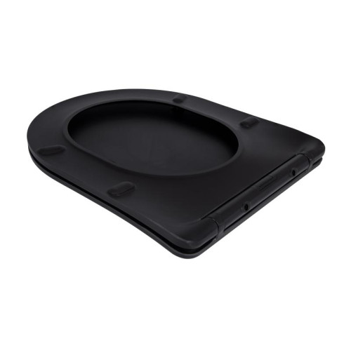 Сиденье для унитаза Qtap (Robin 490) 425x363x50 мм, Matt Black, с микролифтом Slim Duroplast, Quick Release QTSC179MB48676