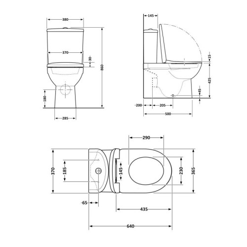 Унитаз напольный Qtap Swan Eco Ultra Quiet с сидением Soft-close 640x360x835 мм QTSWA27W48748 White