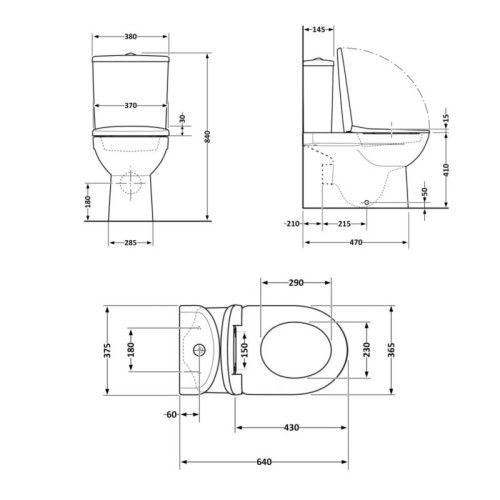 Унитаз напольный Qtap Jay Eco Ultra Quiet с сидением Soft-close 640x360x835 мм QTJAY27W48749 White Унитаз напольный Qtap Jay Eco Ultra Quiet с сидением Soft-close 640x360x835 мм QTJAY27W48749 White