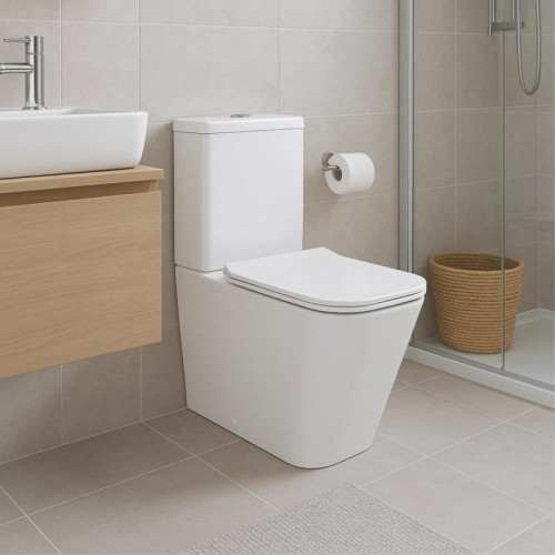 Унитаз напольный Qtap Crow Eco безободковый с сиденьем Soft-close QTCRO27W48750 Унитаз напольный Qtap Crow Eco безободковый с сиденьем Soft-close QTCRO27W48750