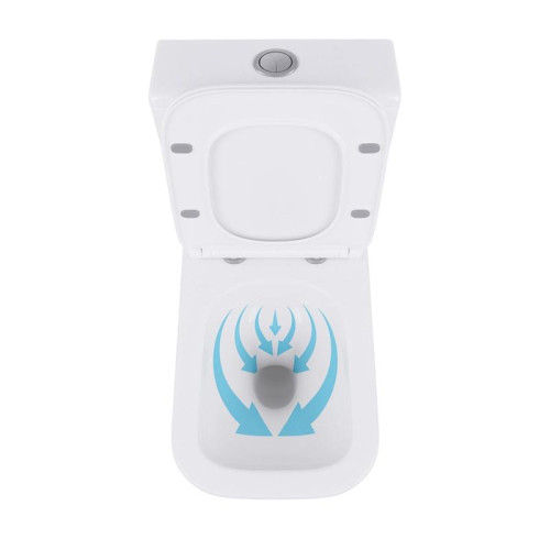 Унитаз напольный Qtap Crow Eco безободковый с сиденьем Soft-close QTCRO27W48750 Унитаз напольный Qtap Crow Eco безободковый с сиденьем Soft-close QTCRO27W48750