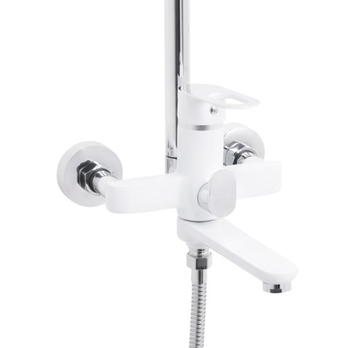 Душевая система универсальная Lidz Latwa 1031 на три потребителя (с изливом) (k35) White LDLAT1031WHI48994