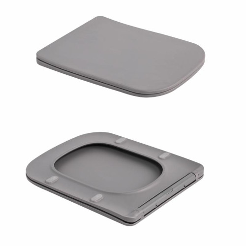 Унитаз подвесной Qtap Tern Ultra Quiet 520×345×325 мм, Stone grey, с сиденьем Slim Duroplast / Soft-close / Quick Release QTTER26SG49000