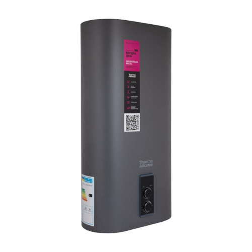 Водонагреватель электрический Thermo Alliance 50 л Grey, плоский вертикальный, мокрый ТЭН 2 кВт (0,8+1,2) DT50V20G(PD)/2G