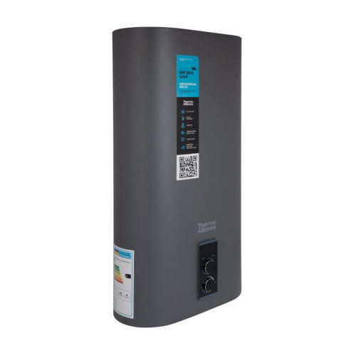 Водонагреватель электрический Thermo Alliance 80 л, Grey, плоский вертикальный, сухой ТЭН 2 кВт (0,8+1,2) DT80V20GPDD2G Водонагреватель электрический Thermo Alliance 80 л, Grey, плоский вертикальный, сухой ТЭН 2 кВт (0,8+1,2) DT80V20GPDD2G