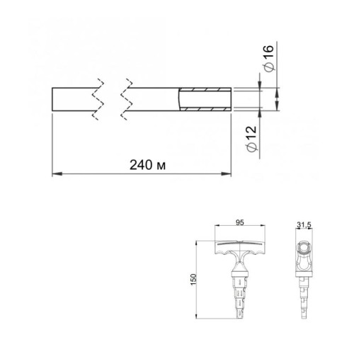 Акционный набор Thermo Alliance: Труба для тёплого пола PEX-a EVOH 16x2.0 мм (240 м) TAS00316240 + Калибратор для м/п труб d16-32 STD-405 в подарок