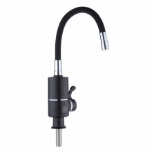 Проточный кран-водонагреватель с гибким изливом для кухни Lidz Warm 064 LDWAR064BLA49093 Black/Black