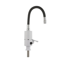 Проточный кран-водонагреватель с гибким изливом для кухни Lidz Warm 065 LDWAR065BLA49095 White/Black