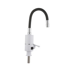 Проточный кран-водонагреватель с гибким изливом для кухни Lidz Warm 065 LDWAR065GRE49096 White/Grey