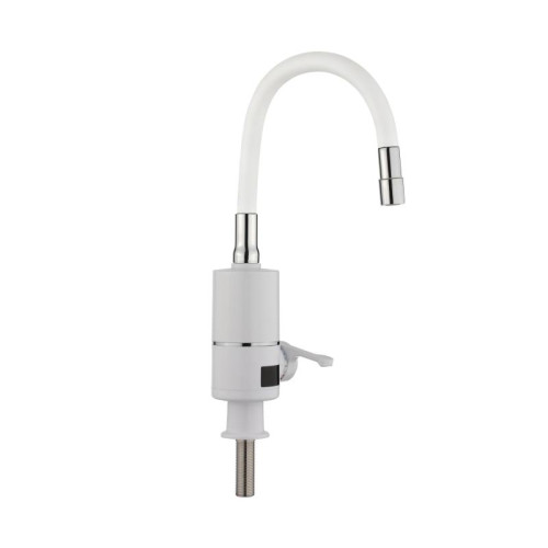 Проточный кран-водонагреватель с гибким изливом для кухни Lidz Warm 065 LDWAR065WHI49097 White/White