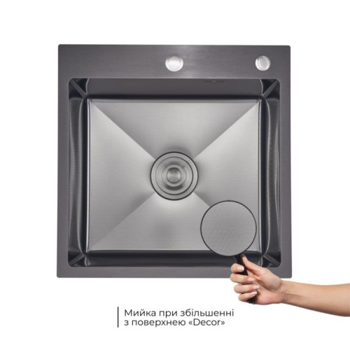Комплект Lidz Handmade H5050HB Мойка для кухни интегрированная Decor Black PVD Honeycomb в комплекте с дозатором+Lidz LIDZK01B Корзина для мойки Комплект Lidz Handmade H5050HB Мойка для кухни интегрированная Decor Black PVD Honeycomb в комплекте с дозатором+Lidz LIDZK01B Корзина для мойки