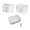 Комплект Qtap Tern Marble 3 в 1: унитаз подвесной Ultra Quiet + биде подвесное + раковина накладная QTTERMR49164