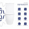 Унитаз напольный Qtap Evia Ultra Quiet 630×350×795 мм с сиденьем Soft-close, White QTEVI27W49258