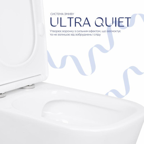 Унитаз напольный Qtap Stork Ultra Quiet 630×350×805 мм с сиденьем Soft-close, White QTSTO27W49260