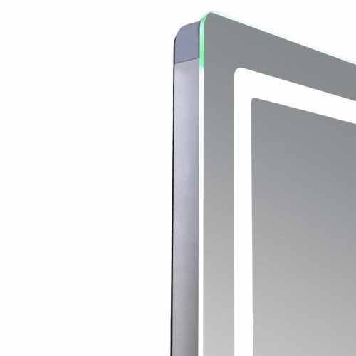 Зеркало Qtap Mideya (MI2) 800х600 с часами, с LED-подсветкой Touch, с антизапотеванием, диммером, рег. яркости QTMID80060049265