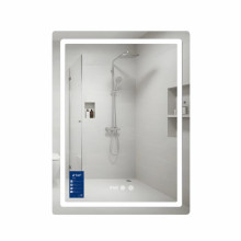 Зеркало Qtap Mideya (MI2) 600х800 с часами, с LED-подсветкой Touch, с антизапотеванием, диммером, рег. яркости QTMID60080049627