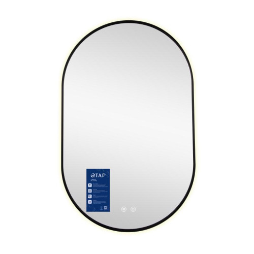 Зеркало Qtap Scorpio (SC1) с LED-подсветкой Touch, с антизапотеванием, с диммером, рег. темп. цвета (3000-6500K) Black QTSC500800 Зеркало Qtap Scorpio (SC1) с LED-подсветкой Touch, с антизапотеванием, с диммером, рег. темп. цвета (3000-6500K) Black QTSC500800
