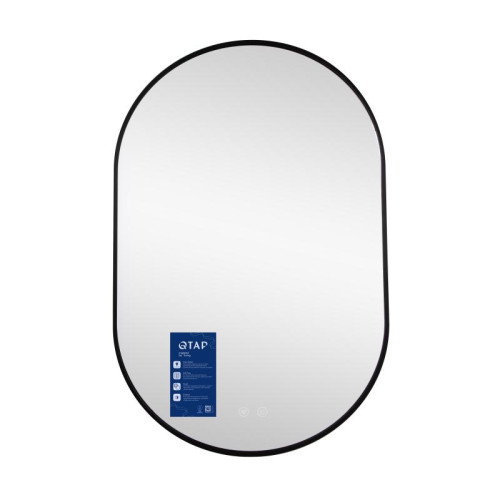 Зеркало Qtap Scorpio (SC1) с LED-подсветкой Touch, с антизапотеванием, с диммером, рег. темп. цвета (3000-6500K) Black QTSC600900 Зеркало Qtap Scorpio (SC1) с LED-подсветкой Touch, с антизапотеванием, с диммером, рег. темп. цвета (3000-6500K) Black QTSC600900