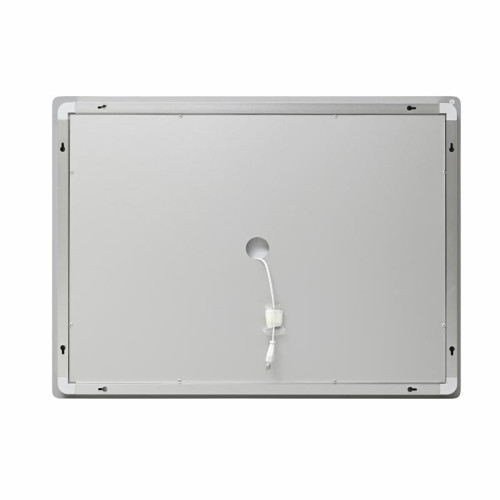 Зеркало Lidz Kubis (KU2) 1000х800 с часами, с LED-подсветкой Touch, с антизапотеванием, с диммером, рег. яркости LDKU1000800CL49282