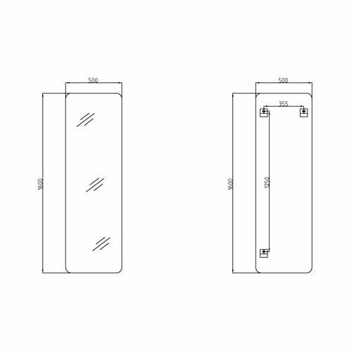 Зеркало Qtap Gemini 500х1600 напольное QTGE50160049283 Зеркало Qtap Gemini 500х1600 напольное QTGE50160049283