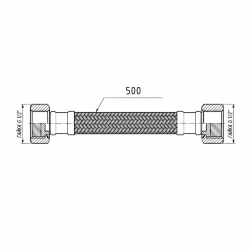 Гибкая подводка для воды Thermo Alliance Forte ВВ 50 см TAF385W50