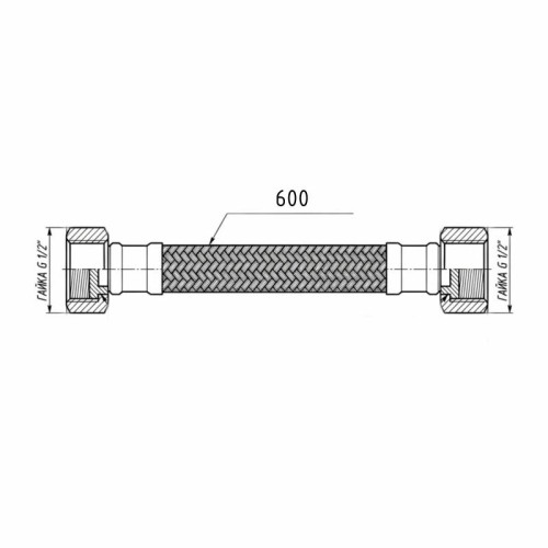 Гибкая подводка для воды Thermo Alliance Forte ВВ 60 см TAF385W60 Гибкая подводка для воды Thermo Alliance Forte ВВ 60 см TAF385W60