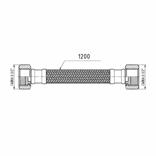 Гибкая подводка для воды Thermo Alliance Forte ВВ 120 см TAF385W120