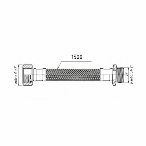 Гибкая подводка для воды Thermo Alliance Forte ВН 150 см TAF386W150