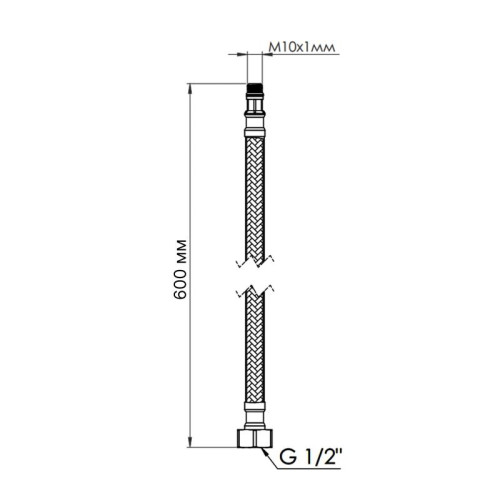 Гибкая подводка для смесителя Thermo Alliance Forte М10 60 см TAF387W60 Гибкая подводка для смесителя Thermo Alliance Forte М10 60 см TAF387W60