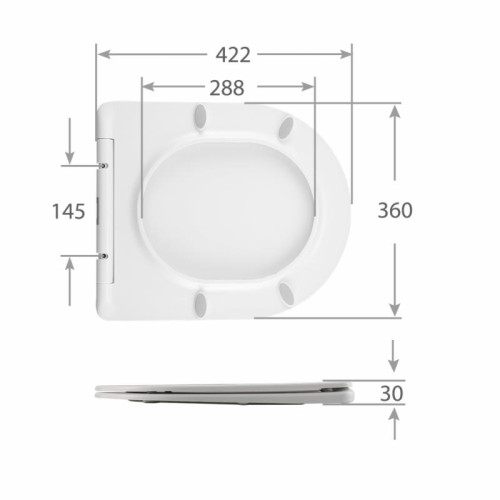 Сиденье для унитаза Qtap (Taurus 490) 422x360x30 мм, White, с микролифтом, Slim Duroplast, Quick Release QTSC179W49383 Сиденье для унитаза Qtap (Taurus 490) 422x360x30 мм, White, с микролифтом, Slim Duroplast, Quick Release QTSC179W49383