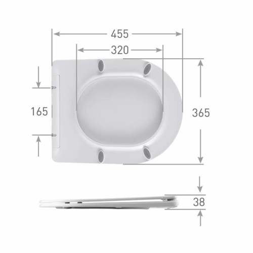 Сиденье для унитаза Qtap (Taurus 520) 455x365x38 мм, White, с микролифтом, Slim Duroplast, Quick Release QTSC179W49384 Сиденье для унитаза Qtap (Taurus 520) 455x365x38 мм, White, с микролифтом, Slim Duroplast, Quick Release QTSC179W49384