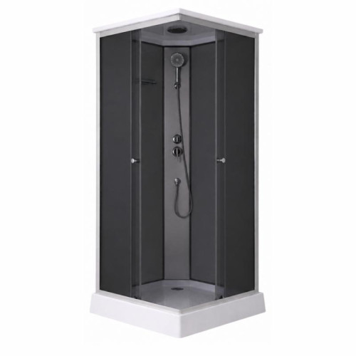 Душевой бокс Lidz Kubis SB90x90.SAT.LOW.GR, стекло тонированное 4 мм