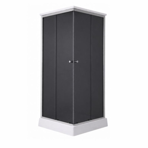 Душевой бокс Lidz Kubis SB90x90.SAT.LOW.GR, стекло тонированное 4 мм