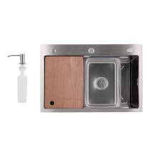 Мойка для кухни интегрированная Lidz Handmade H6845 Brushed Steel 3,0/1,0 мм LDH6845BRU49455 Мойка для кухни интегрированная Lidz Handmade H6845 Brushed Steel 3,0/1,0 мм LDH6845BRU49455