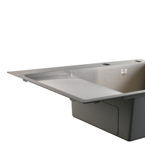 Мойка для кухни интегрированная Lidz Handmade Max 500 H7849L Brushed Steel, 3,0/1,0 мм, крыло слева, увеличенная чаша LDH7849LBRU49463 Мойка для кухни интегрированная Lidz Handmade Max 500 H7849L Brushed Steel, 3,0/1,0 мм, крыло слева, увеличенная чаша LDH7849LBRU49463