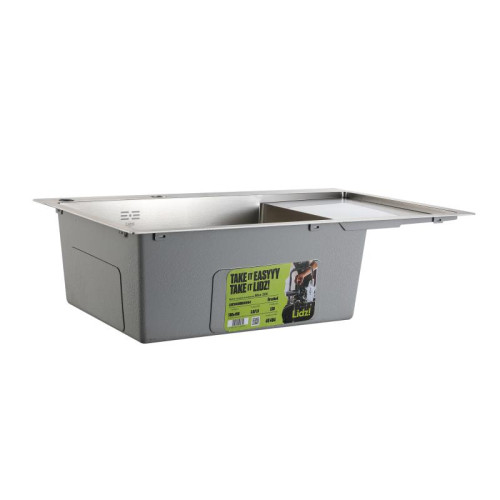 Мойка для кухни интегрированная Lidz Handmade Max 500 H7849R Brushed Steel, 3,0/1,0 мм, крыло справа, увеличенная чаша LDH7849RBRU49464 Мойка для кухни интегрированная Lidz Handmade Max 500 H7849R Brushed Steel, 3,0/1,0 мм, крыло справа, увеличенная чаша LDH7849RBRU49464