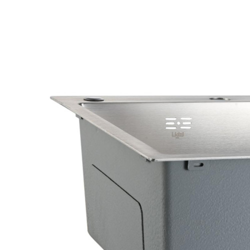 Мойка для кухни интегрированная Lidz Handmade Max 500 H7849R Brushed Steel, 3,0/1,0 мм, крыло справа, увеличенная чаша LDH7849RBRU49464 Мойка для кухни интегрированная Lidz Handmade Max 500 H7849R Brushed Steel, 3,0/1,0 мм, крыло справа, увеличенная чаша LDH7849RBRU49464