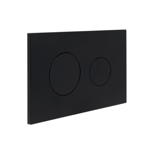 Клавиша смыва Qtap Standard 152x236x28 мм, Matt Black, круглая QTSTD164BLM49470