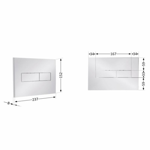 Клавиша смыва Qtap Standard 152x236x28 мм, Chrome, линейная QTSTD164CRM49472 Клавиша смыва Qtap Standard 152x236x28 мм, Chrome, линейная QTSTD164CRM49472
