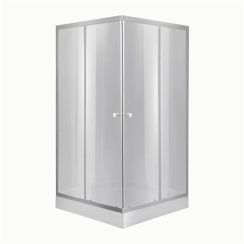 Lidz Набор: Душевая кабина Wawel SC90x90.SAT.LOW.DGR, квадратная, стекло тонированное 4 мм + Душевой поддон Kapielka ST90x90x14