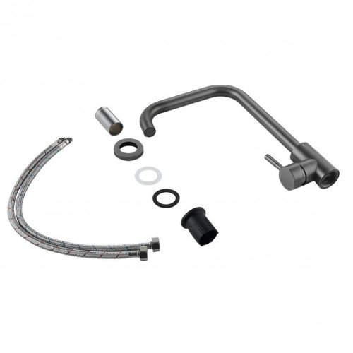 Смеситель для кухни Lidz Aria 015F1 (k35)  LDARI015F1GRP49558 Graphite
