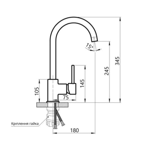 Смеситель для кухни Lidz Aria 015F (k35) LDARI015FGRP49559 Graphite Смеситель для кухни Lidz Aria 015F (k35) LDARI015FGRP49559 Graphite