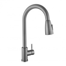 Смеситель для кухни Lidz Aria 015FL (k35) с выдвижным изливом  LDARI015FLGRP49560 Graphite